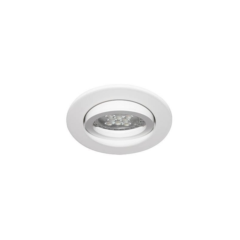                         Spot encastré rond en fonte d'aluminium ALA1013 RX - Orientable - 50W - GU10 - Blanc mat