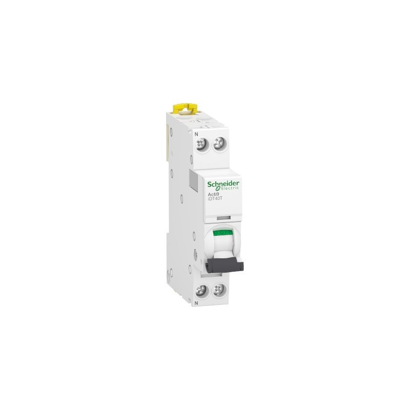                         Disjoncteur modulaire iDT40T - Acti9 - 1P+N - 6kA - Courbe C - 32A 