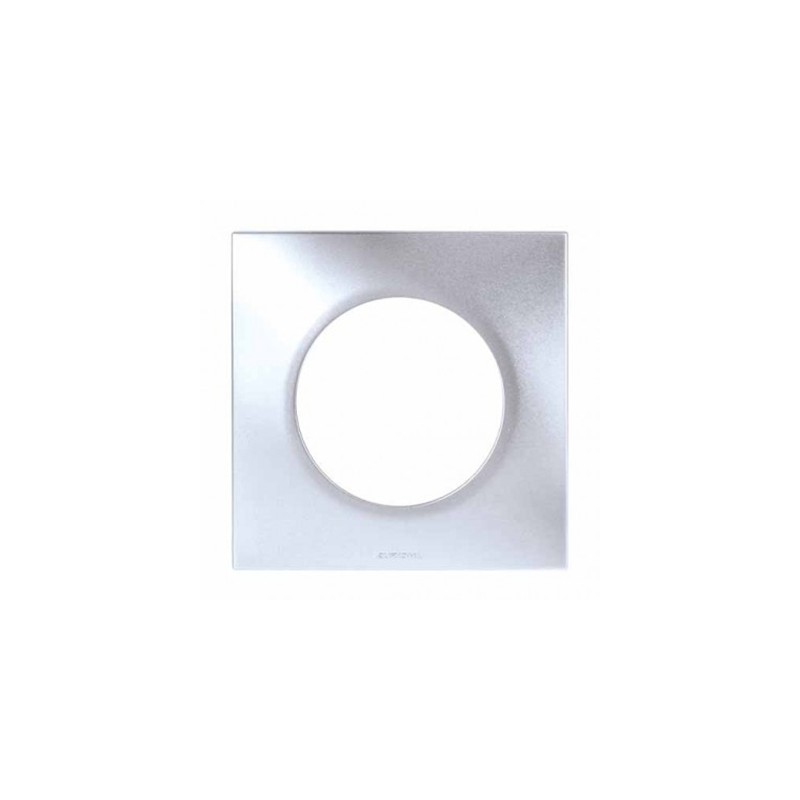                         Plaque carrée monobloc Square - 1 poste - Silver