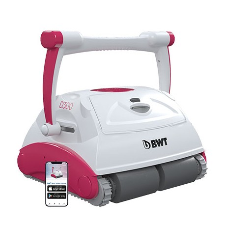 Robot piscine électrique jusqu'à 12m BWT - D300 - 4 roues brosses PVA