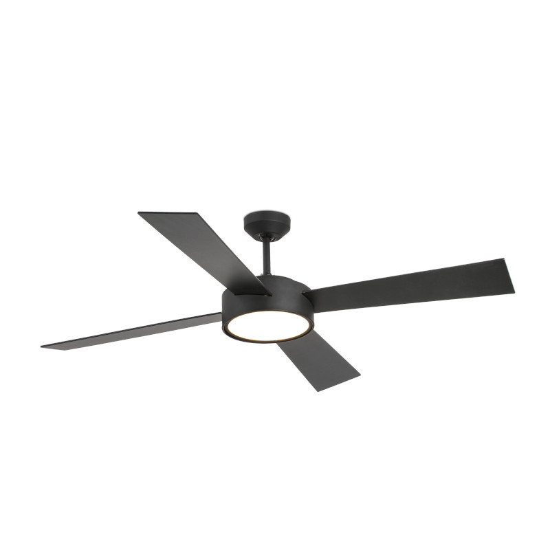                         Ventilateur de plafond avec moteur DC  Hydra LED - Noir - Avec ampoule - 20W