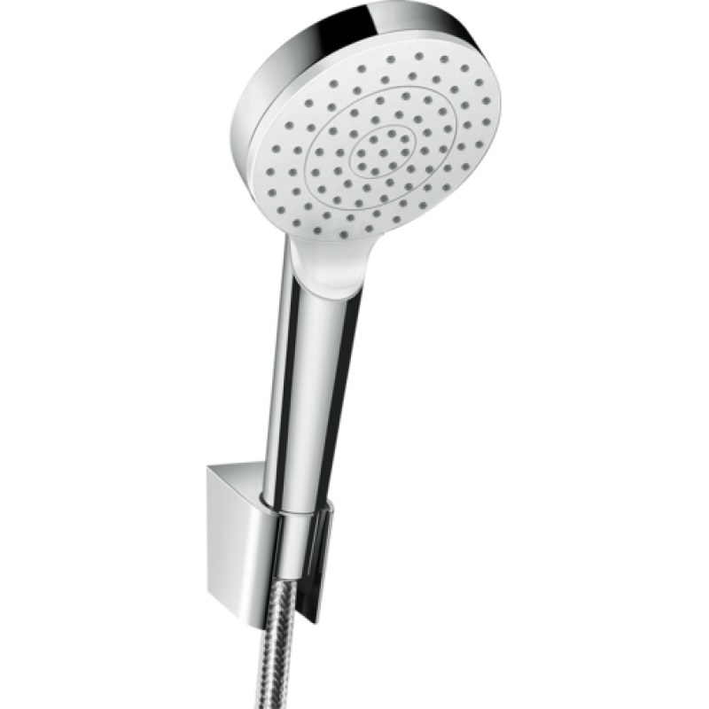                        Set de douche Porter S/ Crometta Ecosmart Hansgrohe - Flexible 160mm - 1 jet - Blanc chromé
