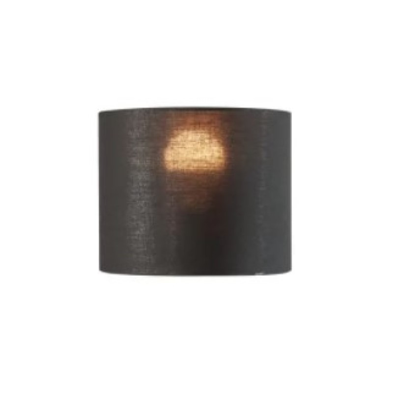                        Abat-jour rond Fenda SLV - Ø 200mm - Textile - Noir et cuivre