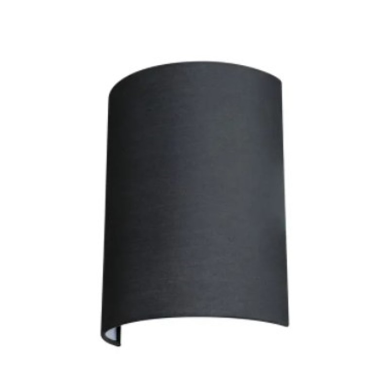                         Demi abat-jour rond Fenda SLV - Ø 230mm - H 305mm - Textile - Noir