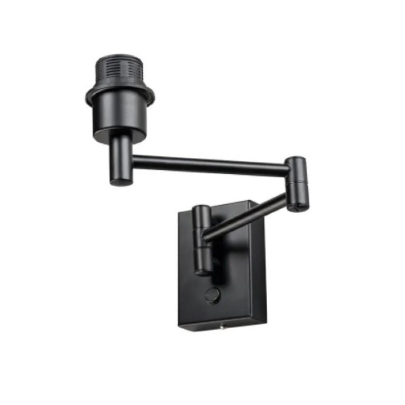                         Applique extensible Fenda SLV - E27 - 40W - Noire - Sans abat-jour