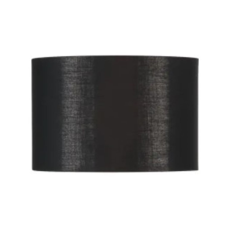                         Abat-jour rond Fenda SLV - Ø 300mm - H 200mm - Textile - Noir et cuivre