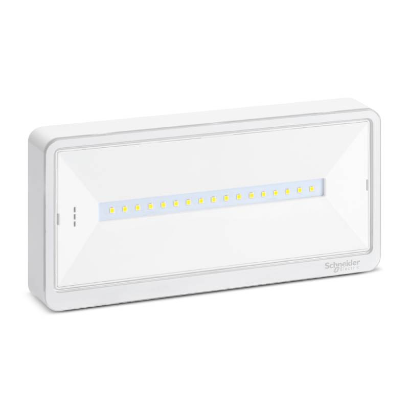                         Bloc autonome d'éclairage de secours SATI Schneider Electric - Autonomie 5h - IP42 - Blanc