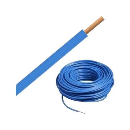 FIL - H07 VU - 2,5mm² - BLEU - (bobine de 100m)