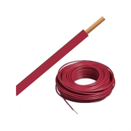 FIL - H07 VU - 2,5mm² - ROUGE - (bobine de 100m)