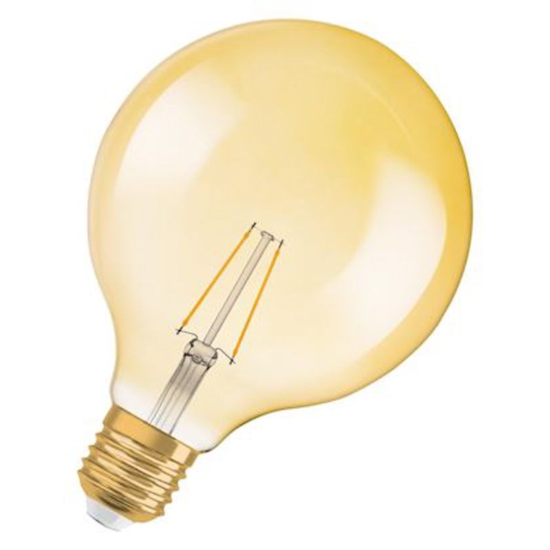                         LED FILAMENT GLOBE E27 GOLD 6,5W 824 725LM D125 DIMMABLE