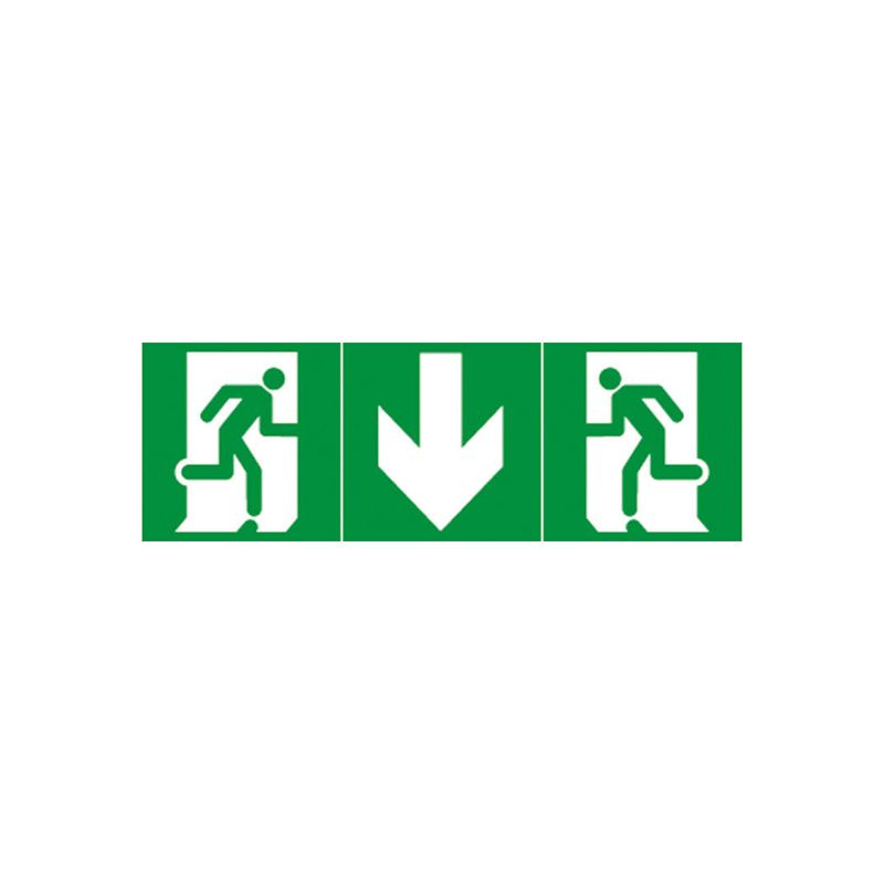                         ETIQUETTE SORTIE DE SECOURS DROITE/GAUCHE-BAS/HAUT LOT DE 3