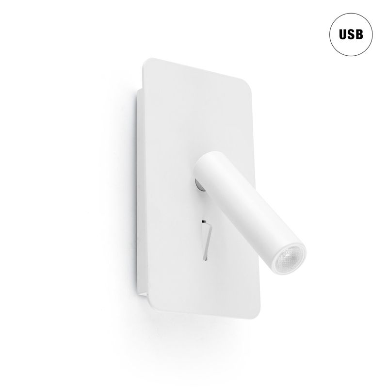                         LISEUSE LED AVEC PRISE USB 3W 830 140LM AVEC INTER BLANC