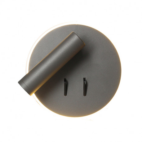 APPLIQUE + LISEUSE - EMMY 2 - INTER - 9W/3W - 827 - 630LM/210LM - ANTHRACITE - ROND