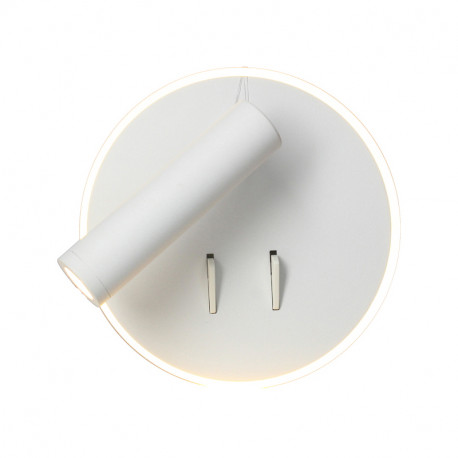 APPLIQUE + LISEUSE - EMMY 2 - INTER - 9W/3W - 827 - 630LM/210LM - BLANC - ROND