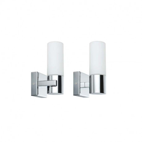 APPLIQUE - E14 GEMINI - CHROME - IP44 - CLII (vendue par lot de 2 pcs)