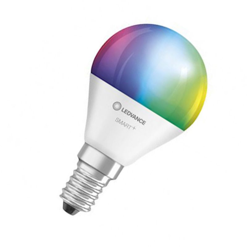                         LED SPHERIQUE CONNECTEE E14 9,5W RGB 470LM WIFI