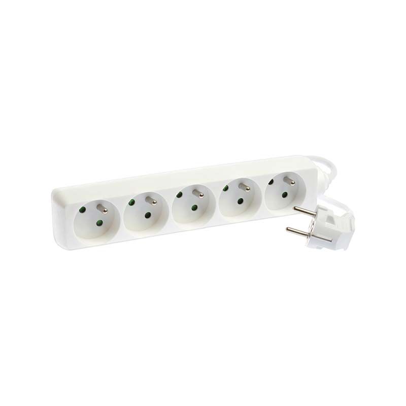                         RALLONGE MULTIPRISE 5 PC 2P+T AVEC CORDON 1,5M