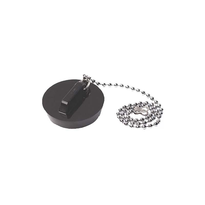                        BOUCHON NOIR AVEC CHAINETTE 40 A 45CM