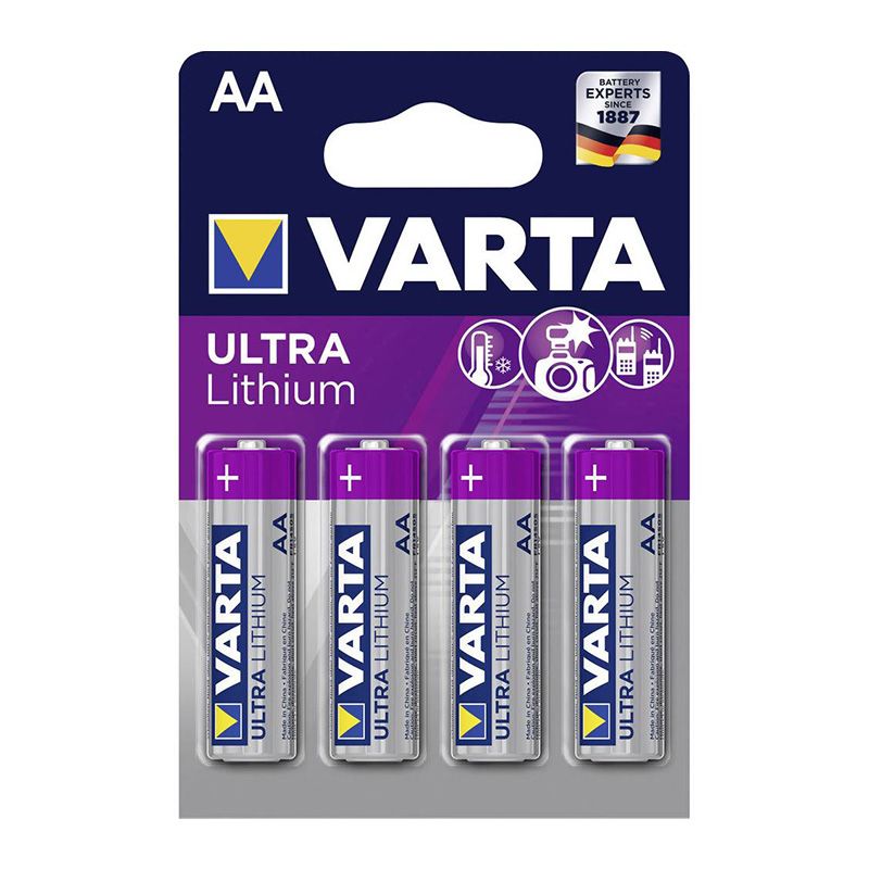                         PILES AA LR6 LITHIUM BLISTER DE 4 PILES