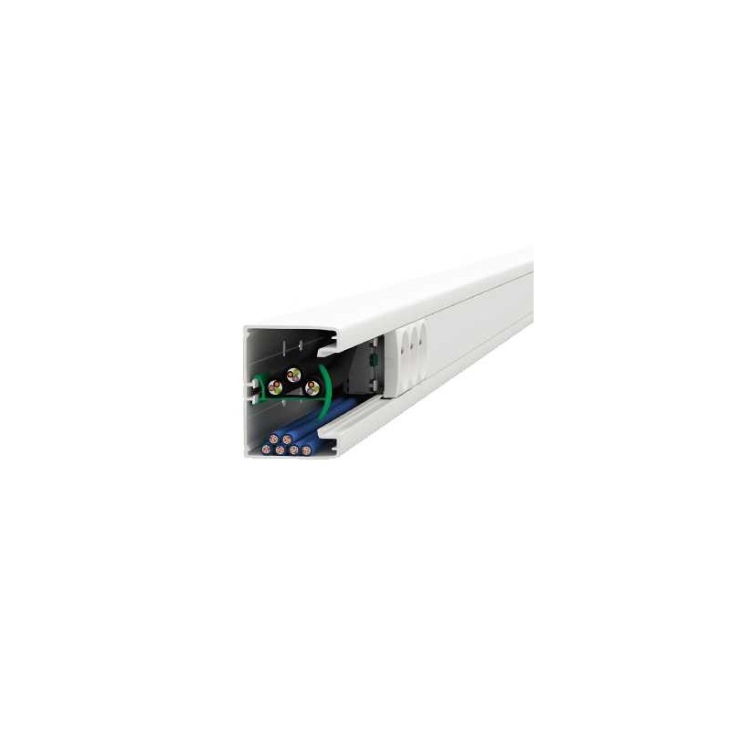                         Goulotte PVC Optiline 45 à clipsage direct - L 75 x H 55mm
