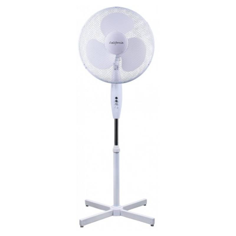                         VENTILATEUR SUR PIED 40CM 60W 3 VITESSES BLANC