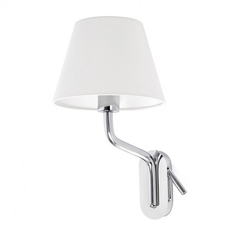 APPLIQUE + LISEUSE - ETERNA - E27/1W - 830 - CHROME - ABJ BLANC - (gauche)