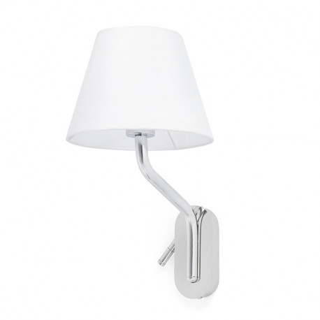 APPLIQUE + LISEUSE - ETERNA - E27/1W - 830 - CHROME - ABJ BLANC - (droite)