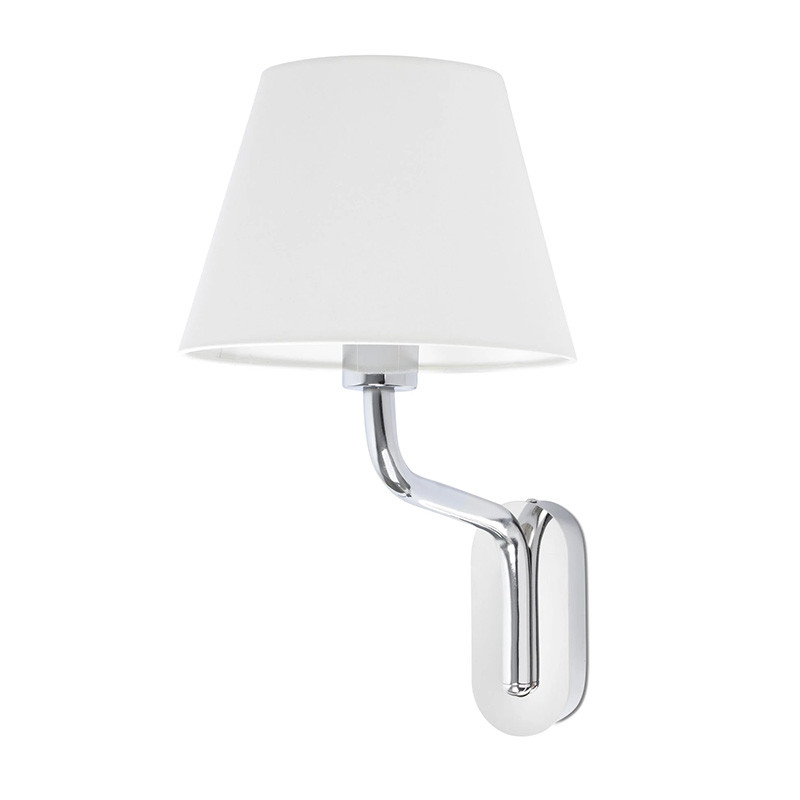                         APPLIQUE ETERNA E27 CHROME ABAT JOUR BLANC