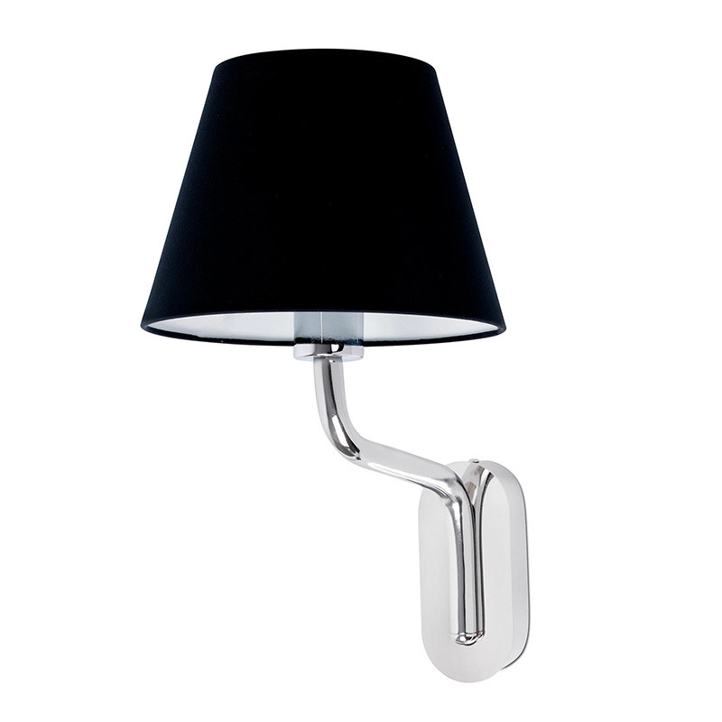                         APPLIQUE ETERNA E27 CHROME ABAT JOUR NOIR