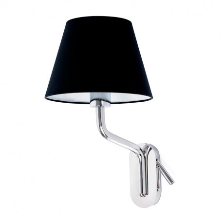 APPLIQUE + LISEUSE - ETERNA - E27/1W - 830 - CHROME - ABJ NOIR (gauche)