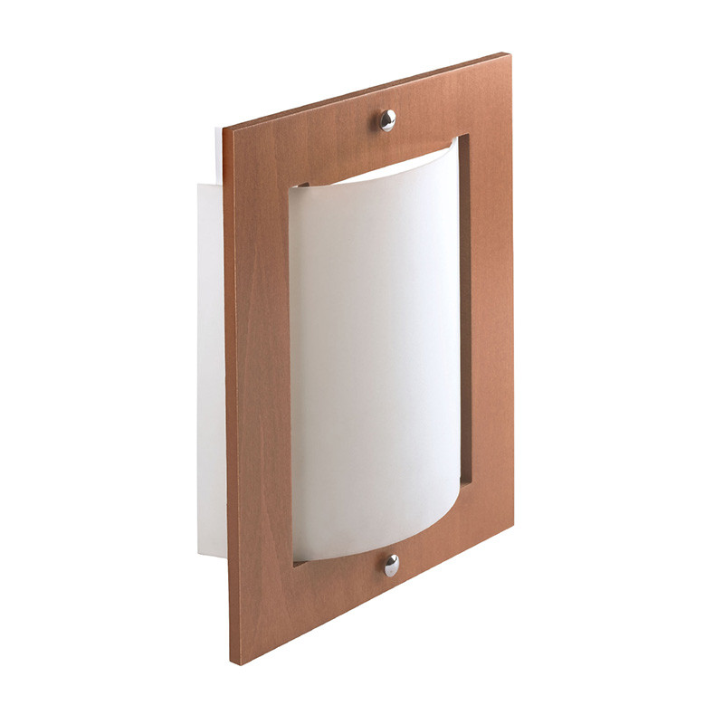                         APPLIQUE BELLA E27 BOIS MERISIER - VERRE