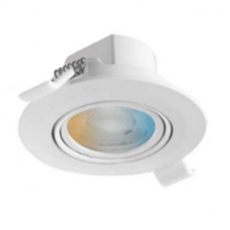 SPOT LED CARAT - 7W - CCT - 650LM - ROND ORIENTABLE - BLANC - CLII