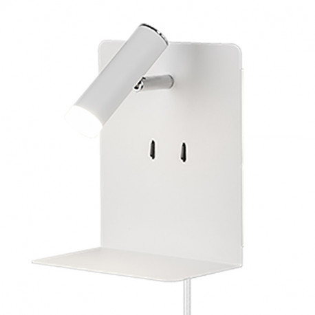APPLIQUE + LISEUSE - 3W/1W - 830 - 2X240LM - BLANC MAT - (avec cordon)