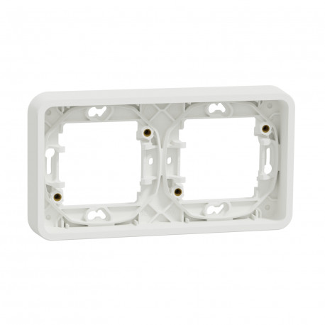 PLAQUE - DOUBLE - HORIZONTALE - ENCASTRE - BLANC - MUREVA