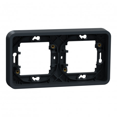 PLAQUE - DOUBLE - HORIZONTALE - ENCASTRE - ANTHRACITE - MUREVA