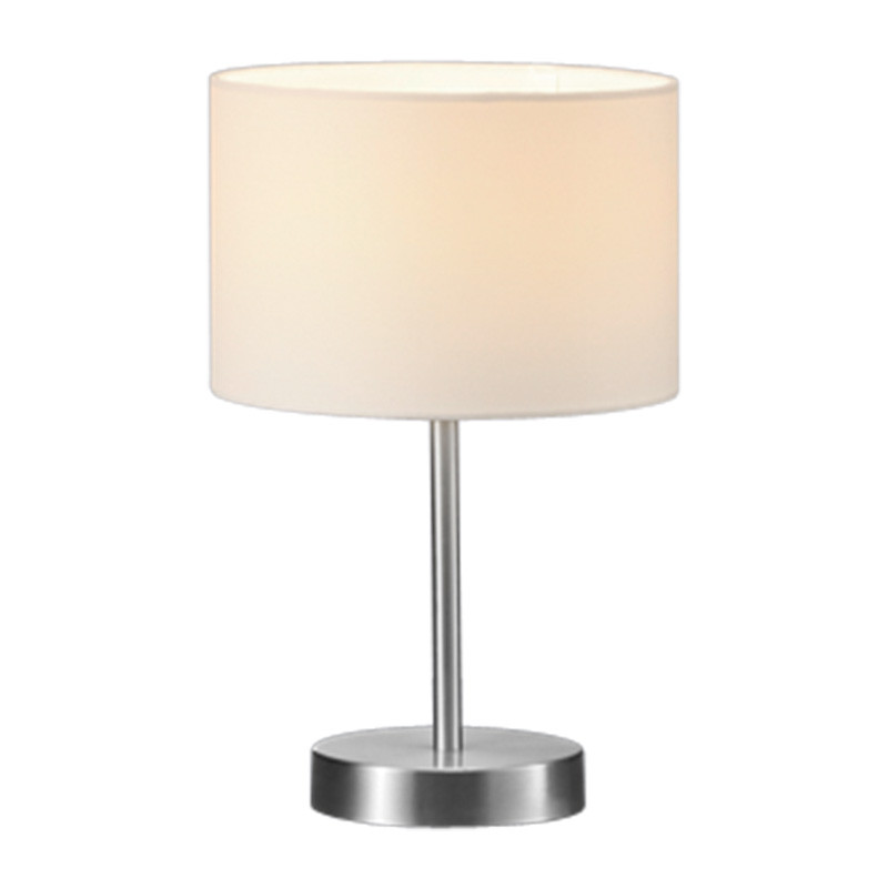                         CHEVET HOTEL NICKEL MAT E27 AVEC ABJ BLANC 32cm