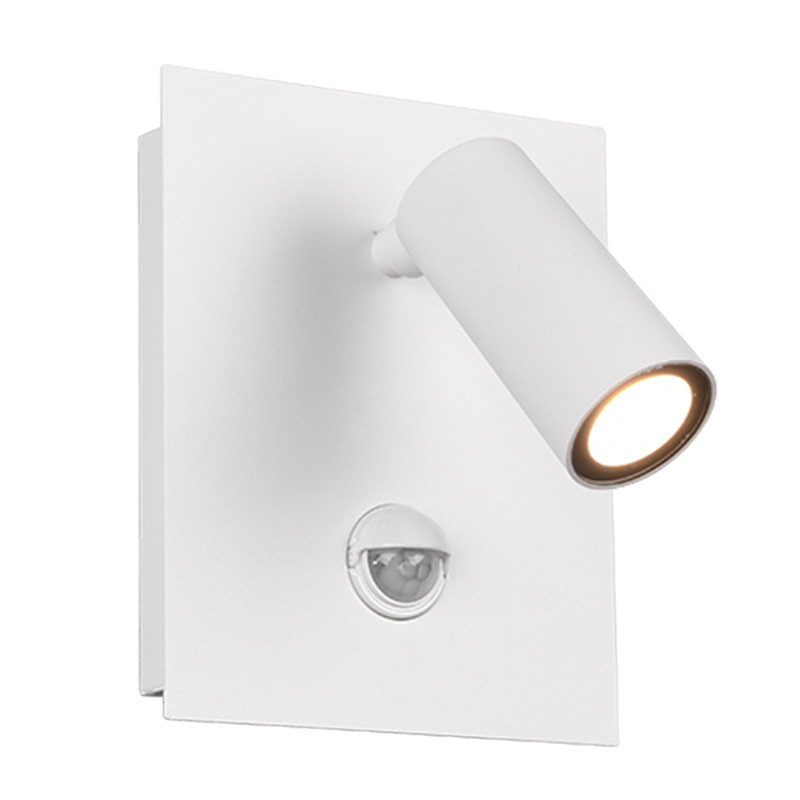                         SPOT APPLIQUE LED 3W 830 420LM BLANC MAT IP54 AVEC DETECTEUR
