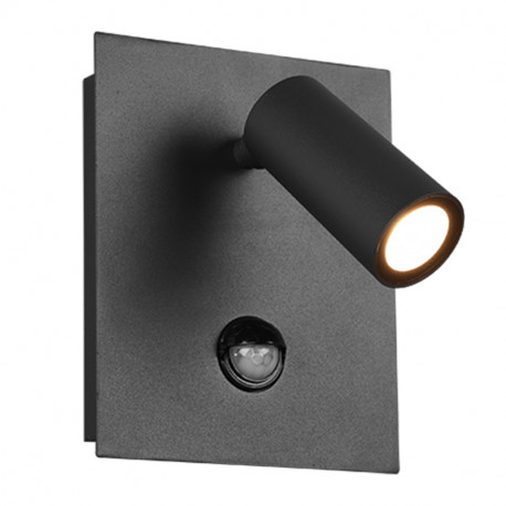 SPOT APPLIQUE LED - 3W - 830 - 420LM - NOIR - IP54 - DETECTEUR