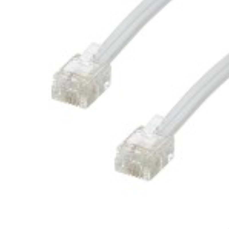                         CORDON TELEPHONIQUE - BLANC - ADSL - RJ11/RJ11 - 2M