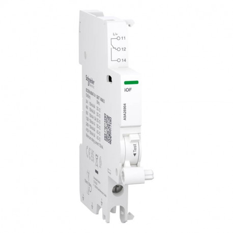 Contact auxiliaire de signalisation iOF Acti9 Schneider Electric - 100mA à 6A - AC/DC