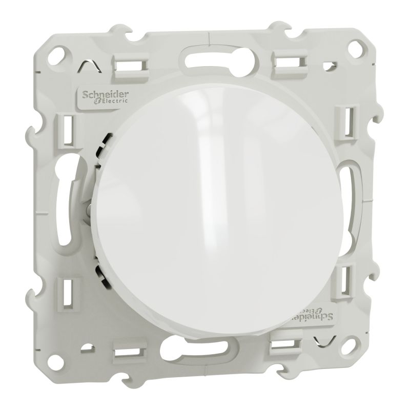                         Odace sortie de câble - blanc - fixation par vis