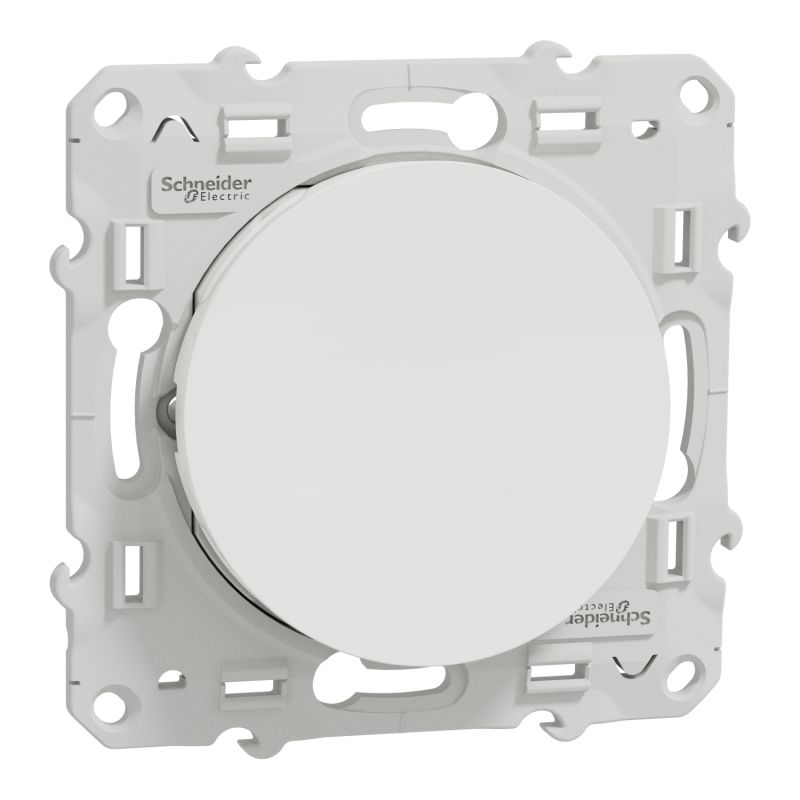                         Bouton poussoir Odace 10A - Blanc