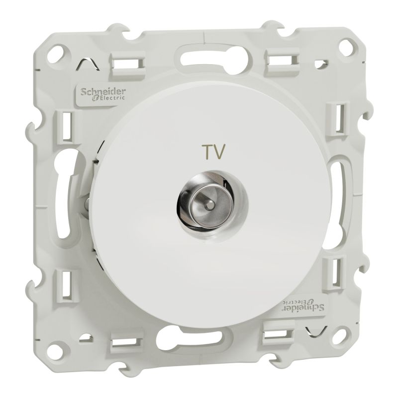                         Prise TV Odace - Blanc