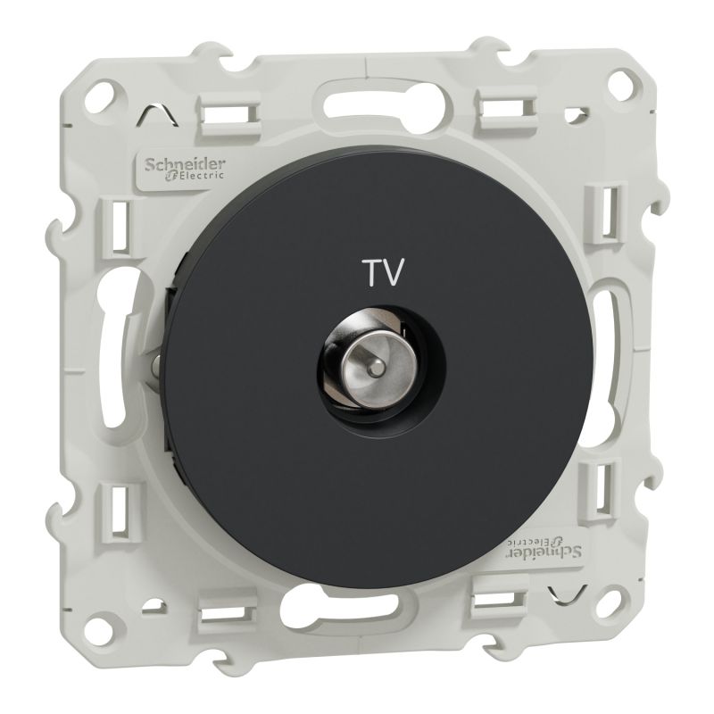                         Prise TV Odace - anthracite