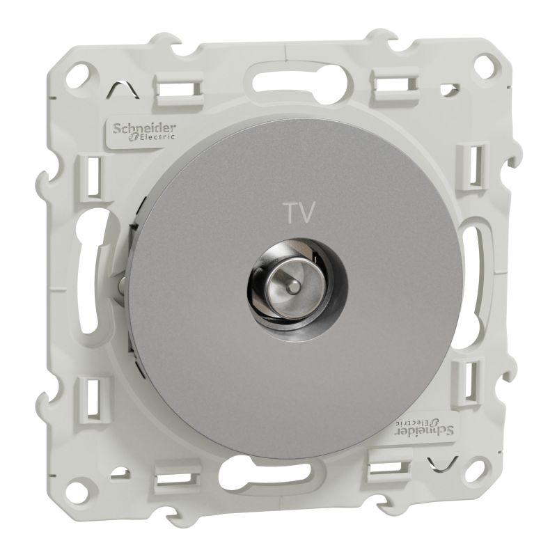                         Prise TV Odace - Aluminium