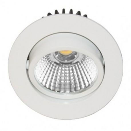 SPOT LED - 6W - 840 - 820LM - ROND - ORIENTABLE - BLANC - IP44 - CLII