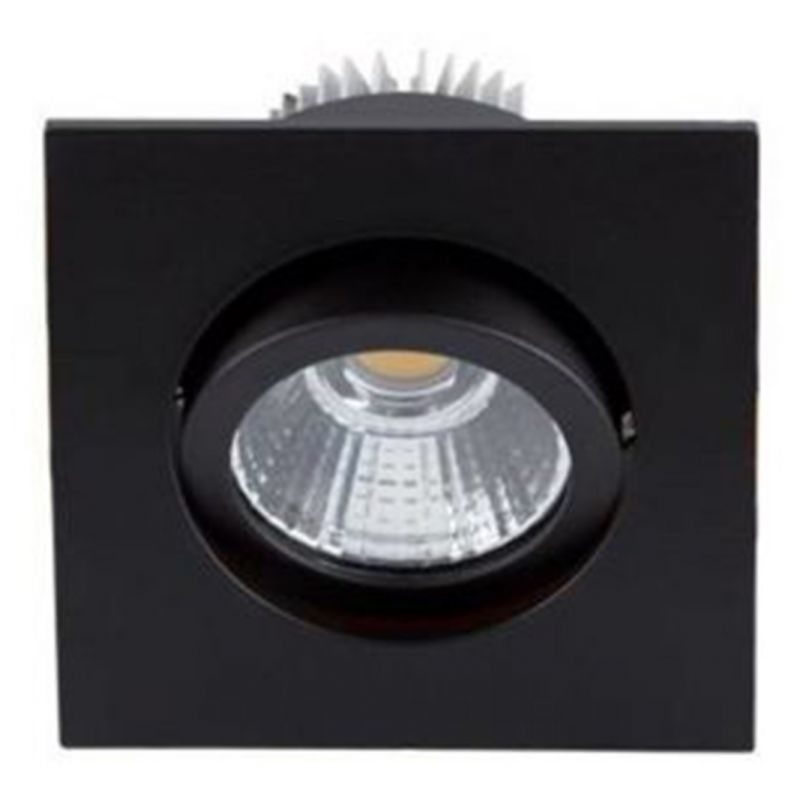                         SPOT LED - 3W - 830 - 300LM - CARRE ORIENTABLE - NOIR - IP44 - CLIII