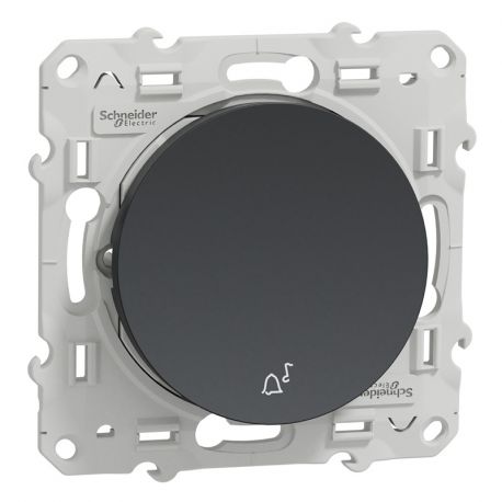 POUSSOIR - SYMBOLE SONNETTE - ANTHRACITE - ODACE