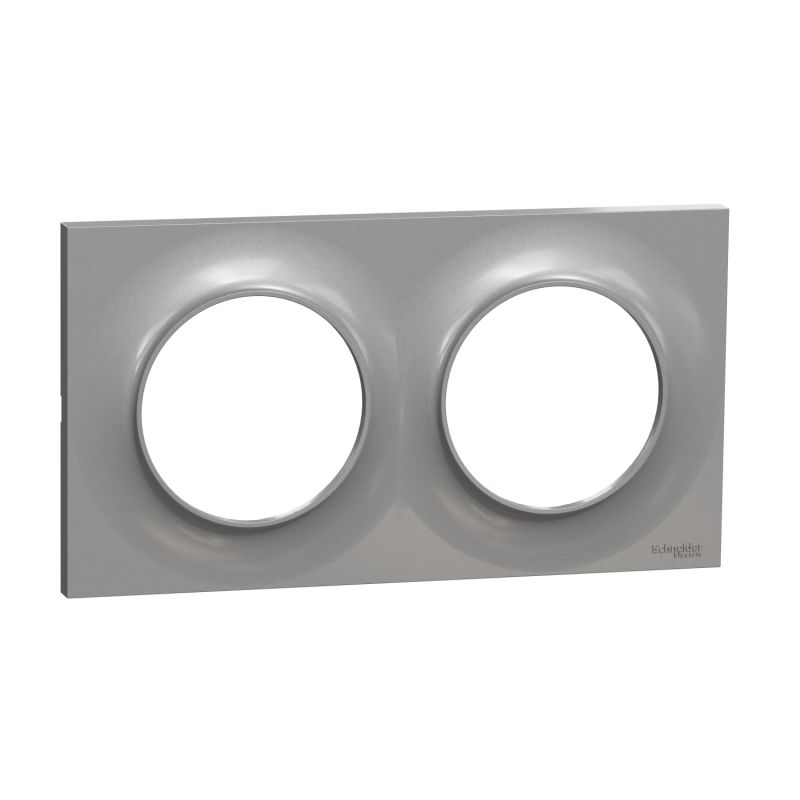                         Plaque Odace Styl - Aluminium - Double horizontale / verticale 71mm