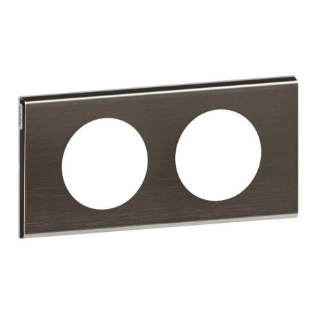 Plaque Céliane Black Nickel 2 postes